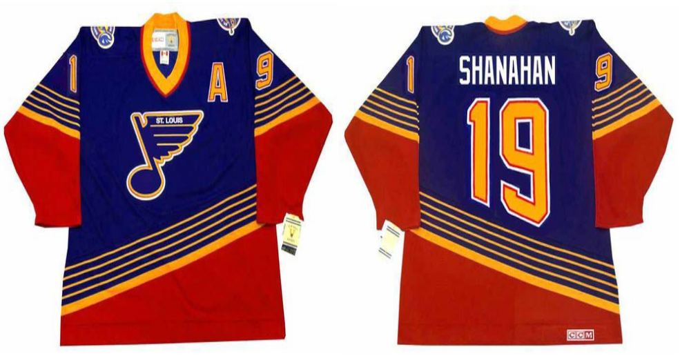 2019 Men St.Louis Blues 19 Shanahan blue CCM NHL jerseys